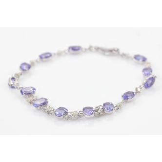 5.72ct Tanzanite and Diamond Bracelet