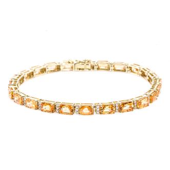 18.04ct Mandarin Garnet and Diamond Bracelet