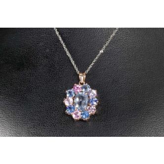 Sapphire and Spinel Necklace