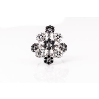 2.72ct Black and White Diamond Ring