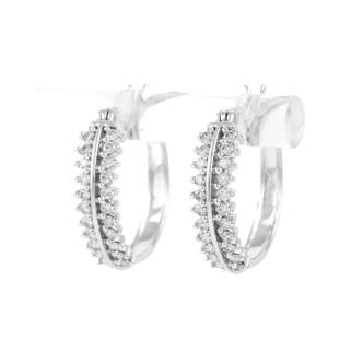 0.50ct Round Diamond Hoop Earrings