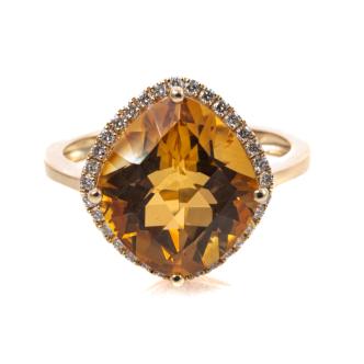 5.14ct Citrine and Diamond Ring