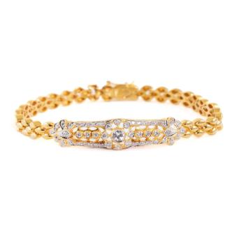 0.75ct Diamond Bracelet 18ct Gold 17.0g