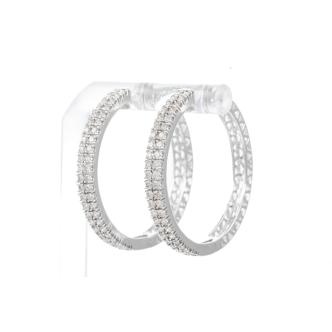 1.49ct Diamond Hoop Earrings