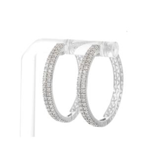 1.03ct Diamond Hoop Earrings