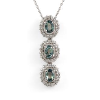 0.80ct Alexandrite and Diamond Pendant