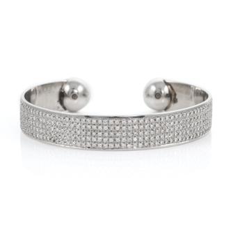 8.08ct Diamond Bangle in Platinum 111.2g