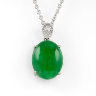 6.00ct Jade and Diamond Pendant