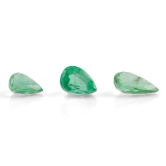 4.21ct Loose Pear Shape Emeralds