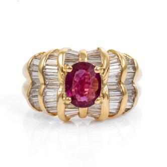 1.11ct Ruby & 1.69ct Diamond Ring