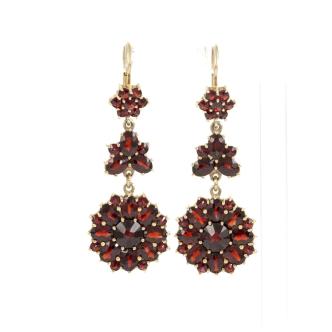 7.00ct Garnet Drop Earrings