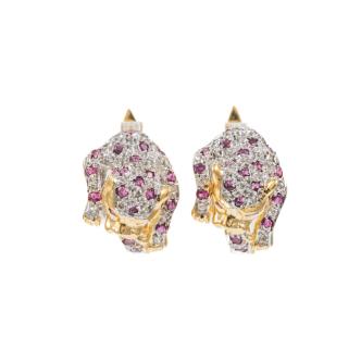 Ruby and Diamond Earrings