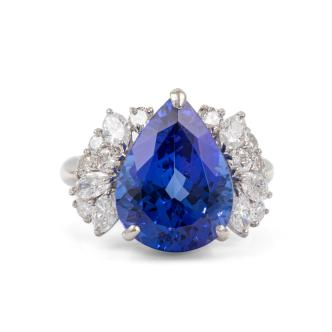 8.11ct Tanzanite & Diamond Ring