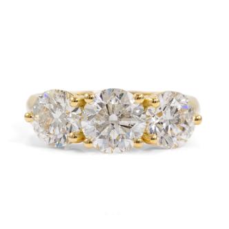 3.50ct Diamond Trilogy Ring GIA F P1