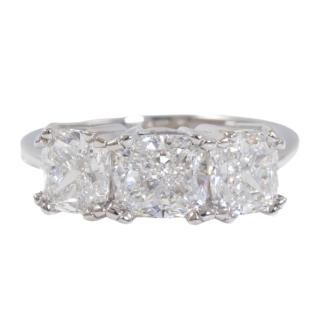 3.50ct Diamond Trilogy Ring GIA