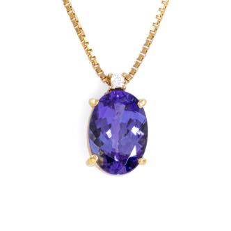 2.62ct Tanzanite and Diamond Pendant