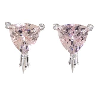 5.18ct Morganite and Diamond Earrings