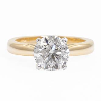 1.34ct Diamond Solitaire Ring GIA H