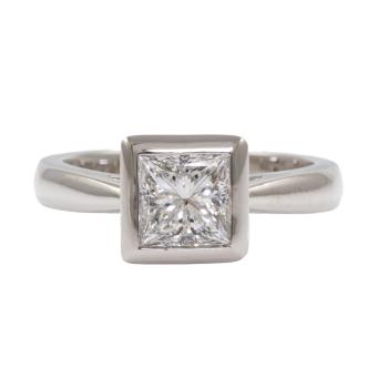 1.01ct Diamond Solitaire Ring GIA F SI1