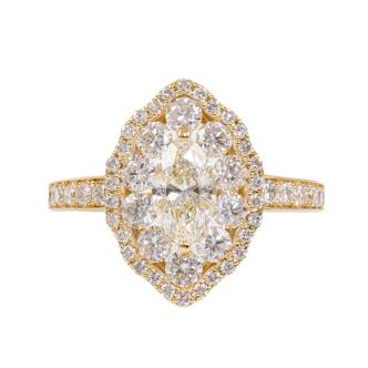 1.23ct Centre Marquise Cut Diamond Ring