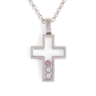 Chopard Happy Diamond Sapphire Cross Pendent