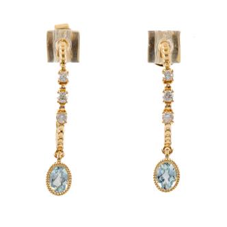 0.27ct Aquamarine and Diamond Earrings